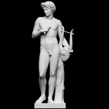 Apolo escanear griego música masculino desnudo yeso tiro arco neoclásico Thorvaldsen lira artec bertel idealizado cc0 openglam 3d print model - Mito3D
