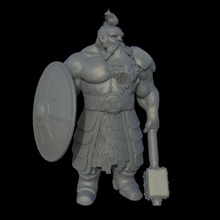 indiegogo gratis muestra enano guerrero mesa fantasía martillo guerra miniatura dnd frenético fyreslayers 3d print model - Mito3D