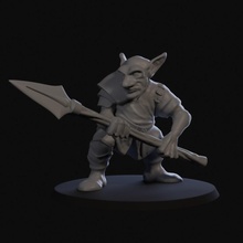 goblin skirmisher spear 01 fantasy rpg character tabletop 3d print model - Mito3D