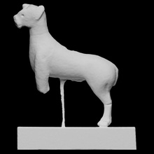 figure animal panthère léopard analyse 3d métal romain bronze chasse photogrammétrie statuette félin porphyre openglam 3d print model - Mito3D
