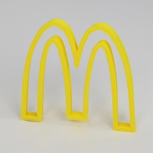 mcdonalds l'emporte fan art 3d téléchargeable stl bicarbonate marque l'entreprise cookie cutter aliments cuisine logo emplettes 3d print model - Mito3D