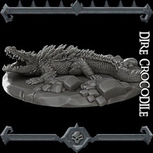 dire crocodile tabletop 3d print model - Mito3D