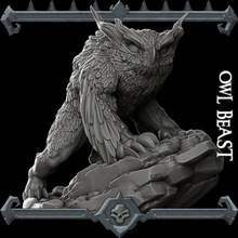 owl beast tabletop 3d print model - Mito3D