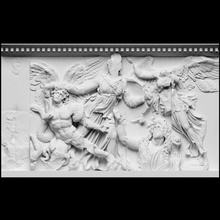 panneau Pergame 39 autel frise Athéna groupe analyse 3d mythologie sculpture hellénistique chef d'oeuvre Berlin Nike ailé artec openglam smk open asia minor gigantomachie 3d print model - Mito3D