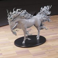 wild Pferd Tischplatte Kreatur Spiel Natur Spielzeug Bildhauerei 3d print model - Mito3D