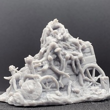 pile corps wagon table donjons fantaisie figurine mini soutenir rpg supporter miniature morte base Medievil Plate forme sanglant brut 3d print model - Mito3D