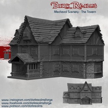 medieval paisaje taberna mesa edificio fantasía terreno pub d 3d print model - Mito3D