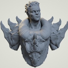 dragon knight bust store fantasy rpg 3d print model - Mito3D