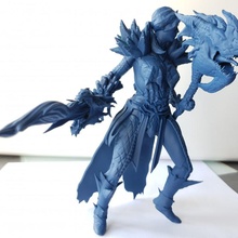 epic female warrior tabletop knight miniature 3d print model - Mito3D