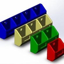 wall storage bins box storagebins 3d print model - Mito3D