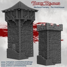 medieval paisaje torre vigilancia mesa edificio terreno d 3d print model - Mito3D