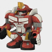 luchador strikerx miniaturas piloto robot mecha mech chibi 3d print model - Mito3D