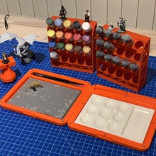 modular wet palette brush storage dry cool free awesome diy dragons dungeons painting prusa magnets dnd vallejo habber habberlabber kasper laursen magnetiz 3d print model - Mito3D