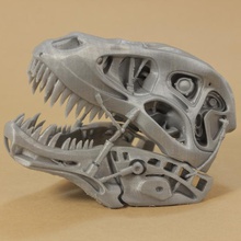 terminator rex fan Kunst Knochen led Roboter Schädel arneld endoskeleton 800 t800 3d print model - Mito3D