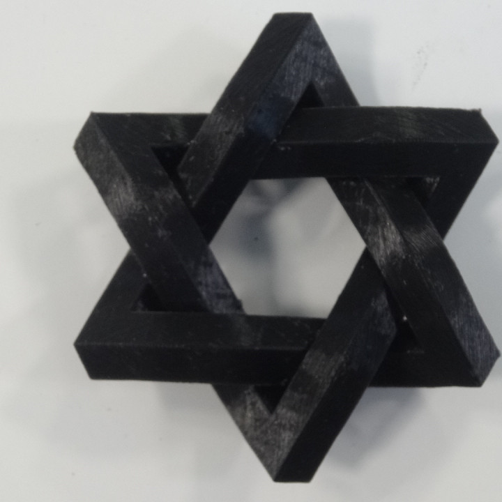 daud étoile souvenirs mutuel structure illusion objet ancien symbole David 3D print model - Mito3D