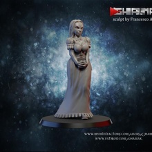 gypsy girl 1 tabletop dragons dungeons rpg sexy woman sex villager dnd pathfinder succubi paesan transformed 3d print model - Mito3D