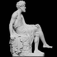 oturmuş Yahudi taramak adam heykel Alçı Danimarka dili mecazi neoklasik Thorvaldsen Artec bertel cc0 Openglam artec eva 3d print model - Mito3D