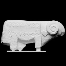 RAM irán south west kh zistan escanear animal Dios diosa mitología escultura estatua religión caliza 3dprint 3dscan patrimonio cultural persa mus 3d print model - Mito3D