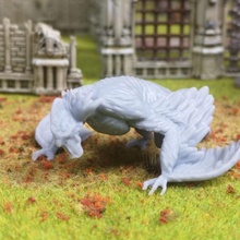 basilisco tampo mesa criatura Dragão fantasia Horror monstro galo miniatura bruxo dnd mitico 3d print model - Mito3D