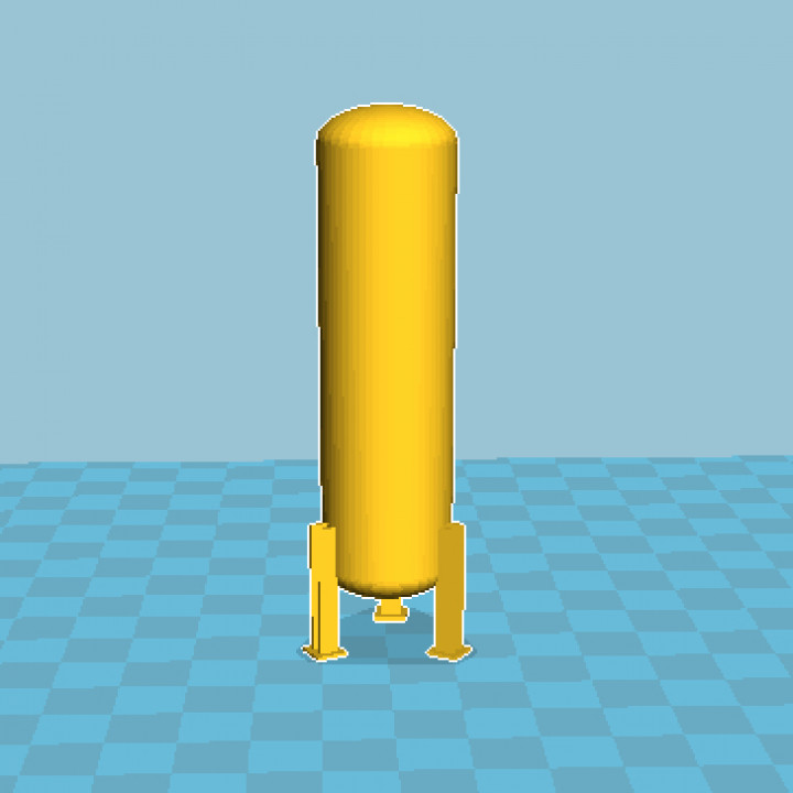 criogénico tanque oxígeno abultar nitrógeno argón 3D print model - Mito3D