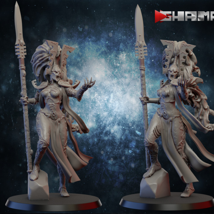 Seigneur bataille table 40k fantaisie femelle Jeu Dieu sci sexy guerre femme marteau assassin jeu avatar eldar wh kaine 3D print model - Mito3D