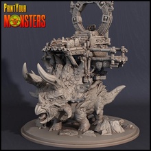 triceratops tabletop dinosaur game monster miniature patreon d&d dnd pathfinder lepas 3d print model - Mito3D