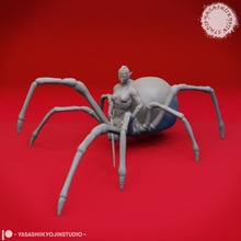 drider - tabletop miniature creature dark elf monster spider roleplaying 28mm dnd 54mm drow 3d print model - Mito3D