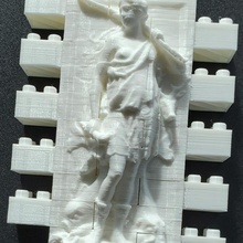 montini Diana dea oceano parete impostato Lego compatibile arte mattoni figura scultura sollievo bloccare edificio blocchi bouwstenen briques 3d print model - Mito3D