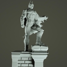 batman figure dark knight dc superman league justice 3d print model - Mito3D