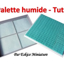 palette humide - simple painting miniature eskice wet 3d print model - Mito3D