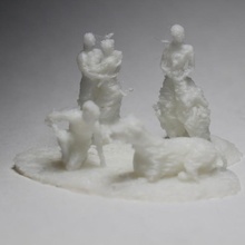 Navidad pueblo cifras ii mesa 3d print model - Mito3D