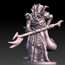 mindflayer warrior tabletop miniatures rpg dnd 3d print model - Mito3D