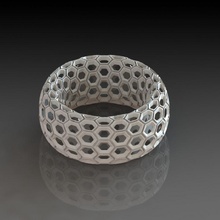 unique honeycomb pattern toroid store design house nature ring space style scifi geometry tunnel product outdoor abstract hexa element geometric-shape mathematical-art 3d print model - Mito3D