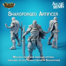 kickstarter - presupported shardforged artificer tabletop free fantasy fighter hero machine mini robot rpg sword warrior wizard magic miniature mage scifi caster heroes magical minis power spell d&d 28mm dnd 35mm 32mm arcane 3d print model - Mito3D