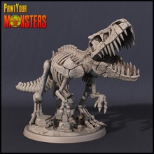 t-rex + mounted version tabletop dinosaur game monster warhammer miniature patreon d&d dnd pathfinder lepas 3d print model - Mito3D