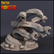 Hydra Tischplatte Spiel Monster Rollenspiel Kriegshammer Patreon Pfadfinder Loslassen 3d print model - Mito3D