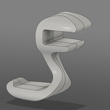 kobra kulaklık kanca Kulp destek dirsek klips 3d print model - Mito3D