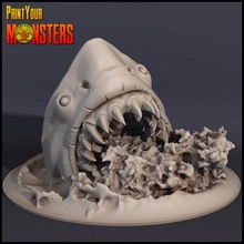 shark 3 tabletop game monster rpg terrain warhammer water miniature patreon d&d dnd pathfinder scatter lepas 3d print model - Mito3D