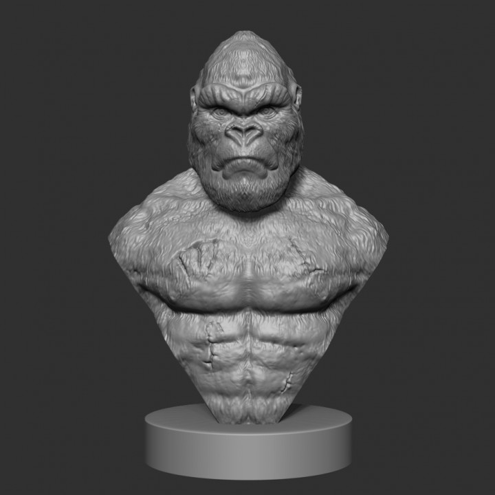 kral kong büst zbrush 3D print model - Mito3D