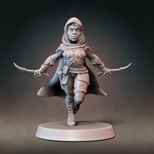 elf rogue type modular hands weapons presupported tabletop fantasy mini miniature dagger bow dungeonsanddragons minis patreon 28mm dnd pathfinder 32mm miniflayer dndminiatures 3d print model - Mito3D