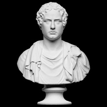 george gordon byron scan bust portrait rome sculpture poet lord plaster politics denmark neoclassical thorvaldsen bertel cc0 openglam artec-eva ada-lovelace 3d print model - Mito3D