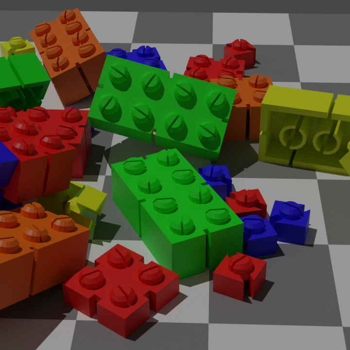 chacota genérico entrelaçado tijolo brinquedo conjunto megabloco lepin compatível brinquedos jogos tijolos Lego megablocos megabloks 3D print model - Mito3D