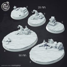 wizard bases tabletop cool fantasy magic mage base dungeon spell wizards hats guild 3d print model - Mito3D