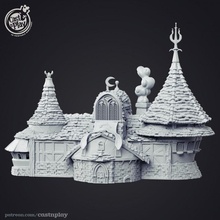 sihirbazın lonca masaüstü bina Kent ev modüler Oyna rpg arazi sihirbaz zindan kasaba oyuncular sihirbazlar Castnplay 3d print model - Mito3D