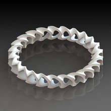 brazalete joyería Arte diseño mano estilo curva joya vidriado ola brazo resumen puño decoración 3d print model - Mito3D