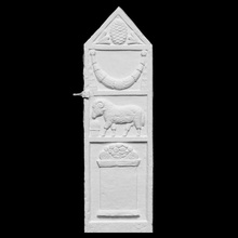 stèle votif analyse Christian romain sculpture statue 3dprint 3dscan soulagement funérailles archéologie Latin 3d print model - Mito3D