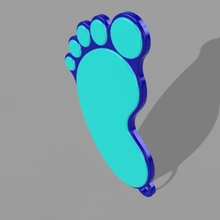 foot keychain 3d print model - Mito3D