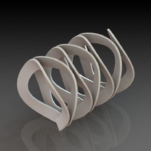 wave spring education art design house math office style curve spiral decor mathematical salon mathematical-art 3d print model - Mito3D