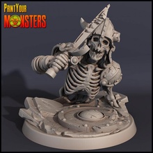 Skelett 4 Tischplatte Spiel Monster Kriegshammer Miniatur Patreon dnd Pfadfinder Loslassen 3d print model - Mito3D