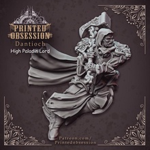 dantioch - human paladin 32mm scale heaven hath fury pre-supported store boots hell kickstarter knight hammer flying holy mm 32 e5 vengance 3d print model - Mito3D